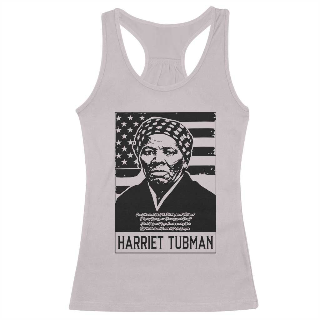 Harriet Tubman Quote Racerback Tank Top Black History Month TS14 Ice Gray Print Your Wear