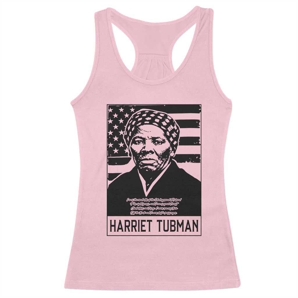 Harriet Tubman Quote Racerback Tank Top Black History Month TS14 Light Pink Print Your Wear