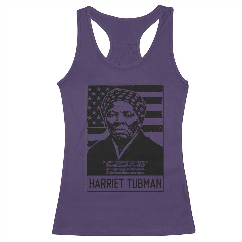 Harriet Tubman Quote Racerback Tank Top Black History Month TS14 Purple Print Your Wear