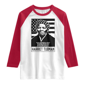 Harriet Tubman Quote Raglan Shirt Black History Month TS14 White Red Print Your Wear