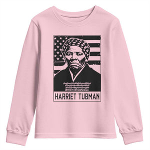 Harriet Tubman Quote Youth Sweatshirt Black History Month TS14 Light Pink Print Your Wear