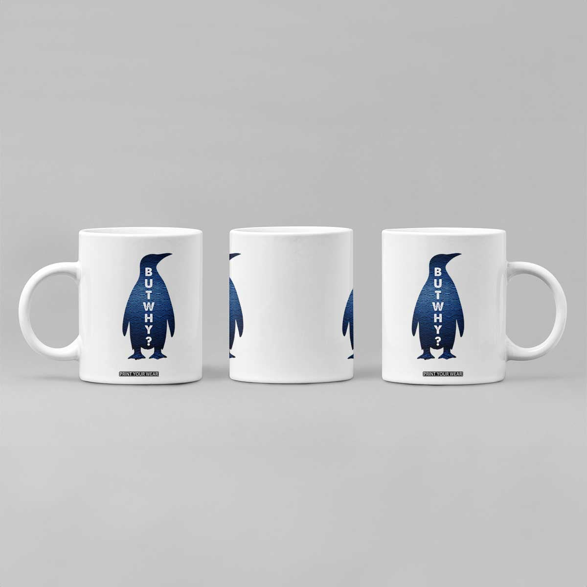 But Why Penguin Coffee Mug Funny Nihilist Hiking Meme TS14 Print Your Wear