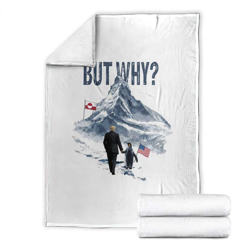 But Why Penguin Throw Blanket Head Towards The Mountains Penguin Meme TS14 White Print Your Wear