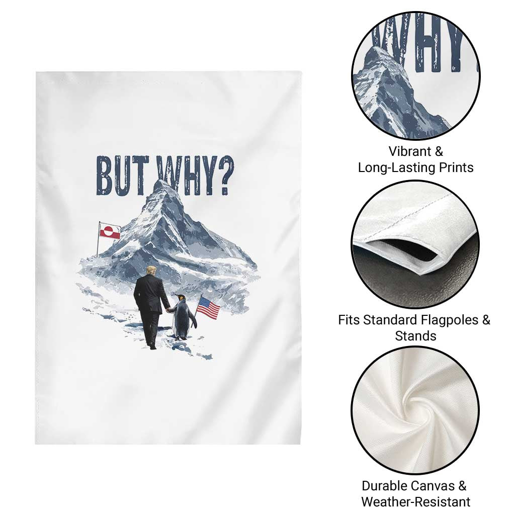 But Why Penguin Garden Flag Head Towards The Mountains Penguin Meme TS14 Print Your Wear
