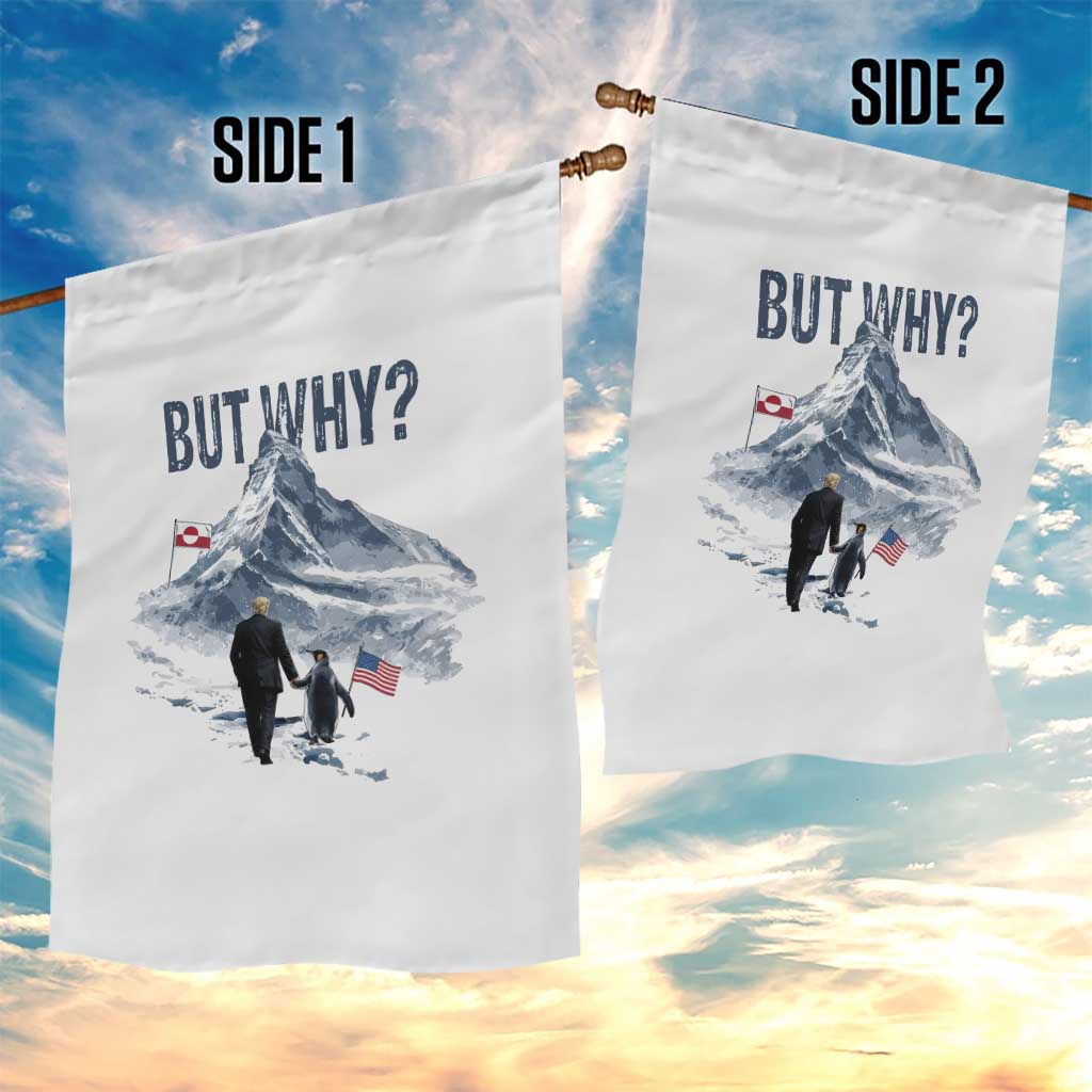 But Why Penguin Garden Flag Head Towards The Mountains Penguin Meme TS14 Print Your Wear