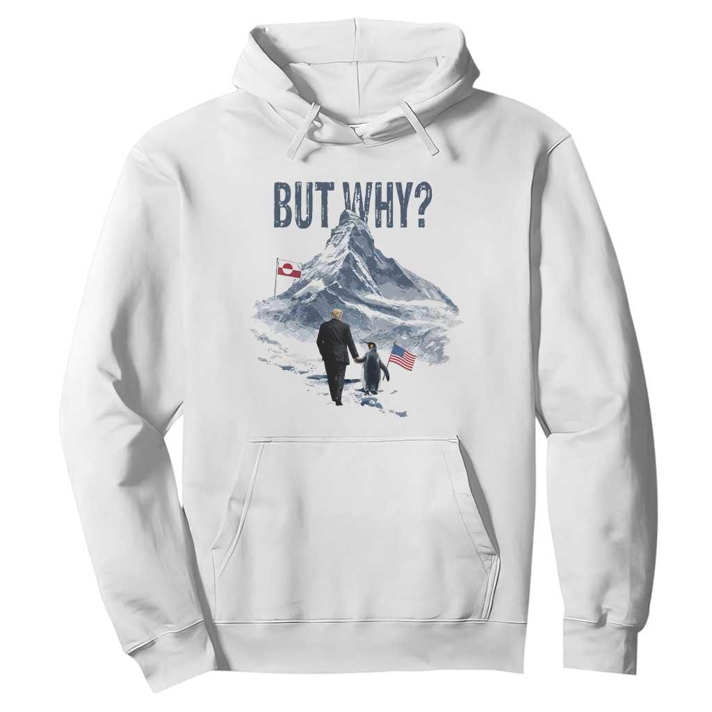 But Why Penguin Hoodie Head Towards The Mountains Penguin Meme TS14 White Print Your Wear