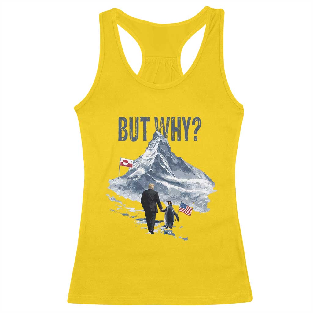 But Why Penguin Racerback Tank Top Head Towards The Mountains Penguin Meme TS14 Daisy Print Your Wear