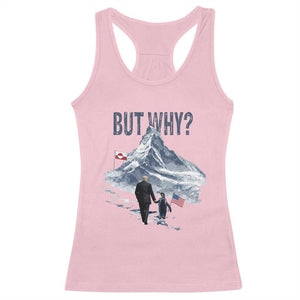 But Why Penguin Racerback Tank Top Head Towards The Mountains Penguin Meme TS14 Light Pink Print Your Wear
