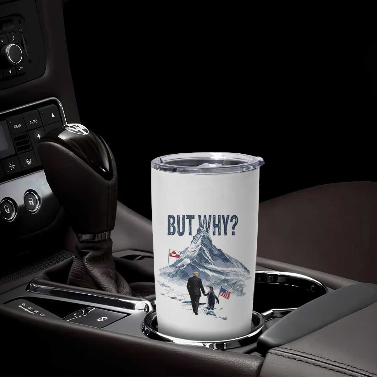 But Why Penguin Tumbler Cup Head Towards The Mountains Penguin Meme TS14 Print Your Wear