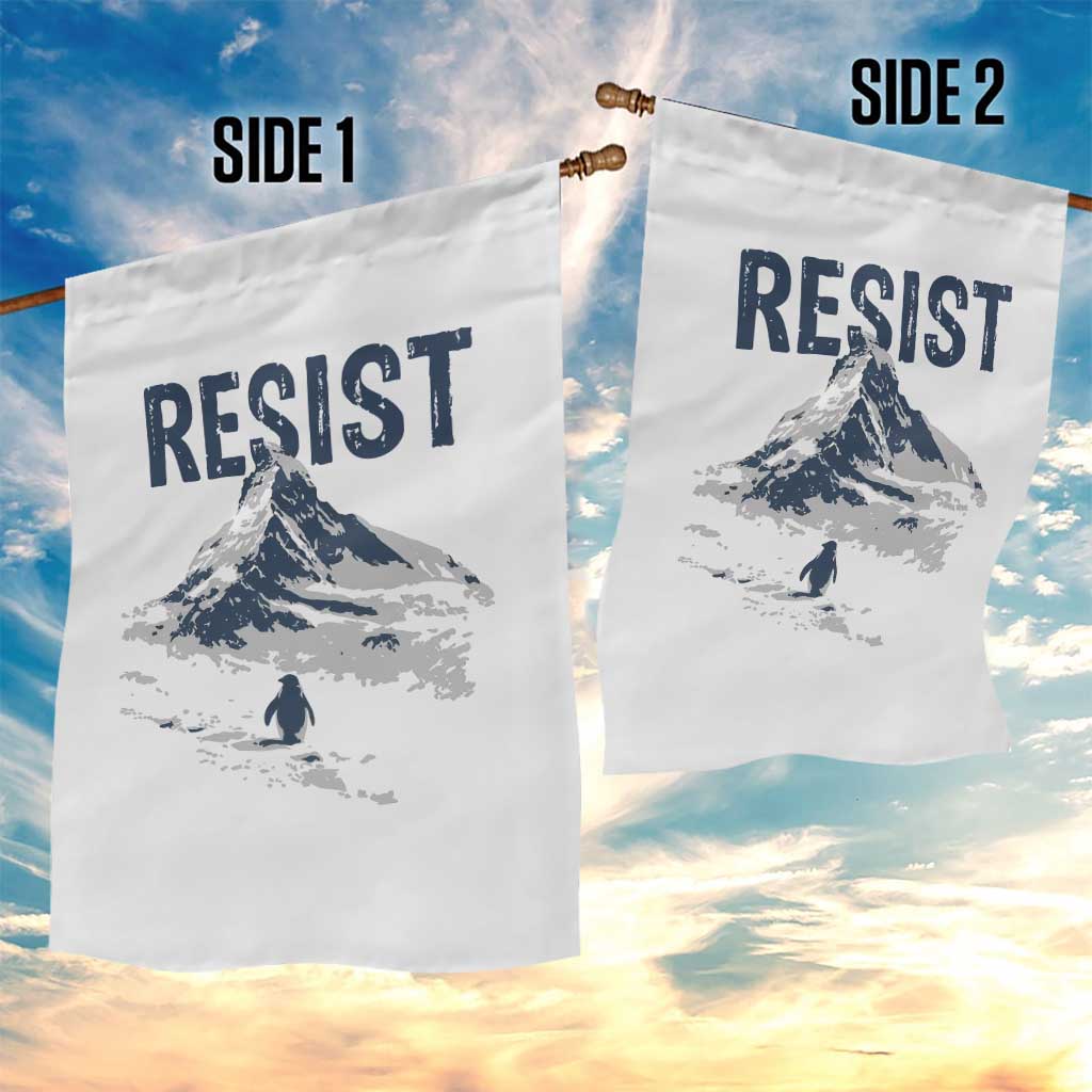 Funny Penguin Protest Garden Flag Resist Penguin Mountain Hiking Meme TS14 Print Your Wear