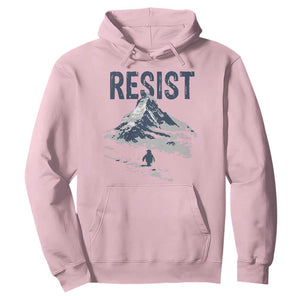Funny Penguin Protest Hoodie Resist Penguin Mountain Hiking Meme TS14 Light Pink Print Your Wear