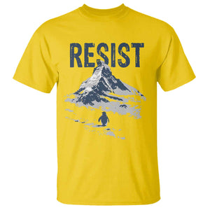 Funny Penguin Protest T Shirt Resist Penguin Mountain Hiking Meme TS14 Daisy Print Your Wear