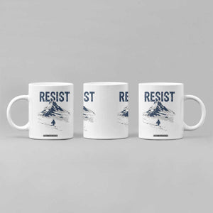 Funny Penguin Protest Coffee Mug Resist Penguin Mountain Hiking Meme TS14 Print Your Wear