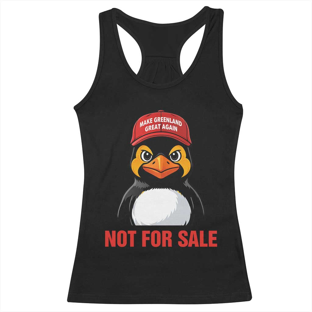Greenland Is Not for Sale Racerback Tank Top Funny Nihilist Penguin FDT Political Meme TS14 Black Print Your Wear
