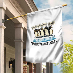 Penguins Against Tariffs Garden Flag Resist Tariffs Subtle FDT Political Resistance TS14 Print Your Wear