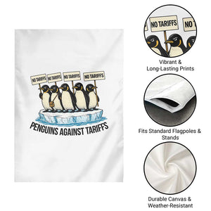 Penguins Against Tariffs Garden Flag Resist Tariffs Subtle FDT Political Resistance TS14 Print Your Wear