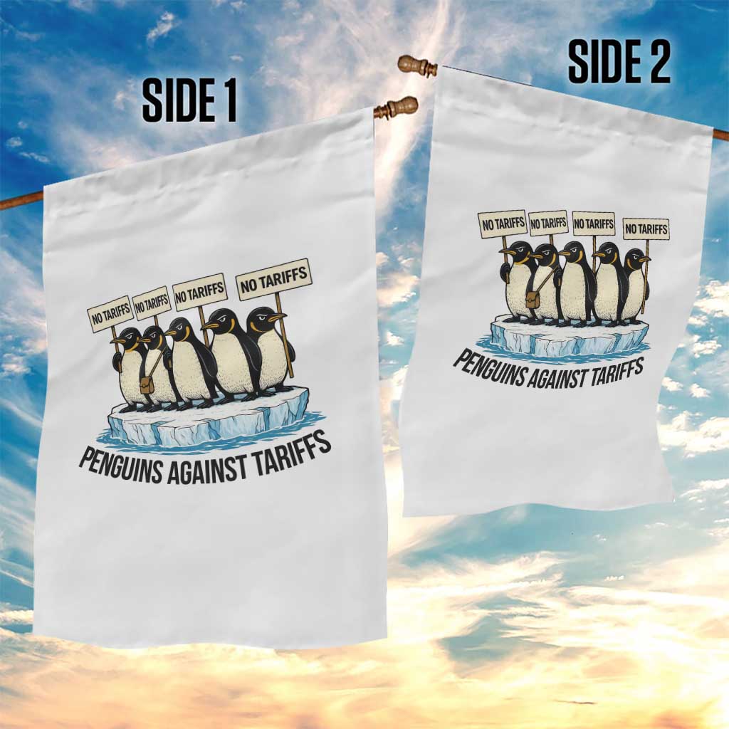 Penguins Against Tariffs Garden Flag Resist Tariffs Subtle FDT Political Resistance TS14 Print Your Wear