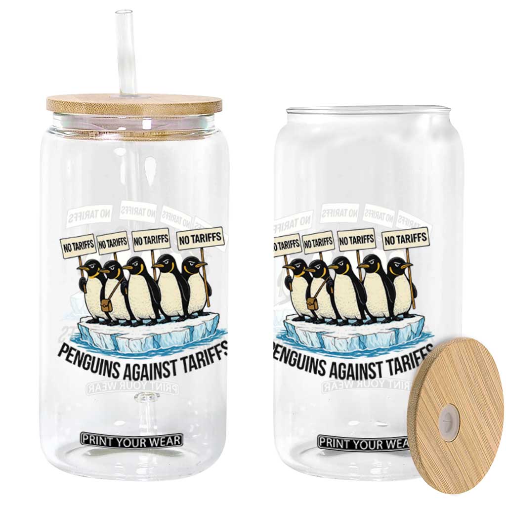 Penguins Against Tariffs Glass Can Resist Tariffs Subtle FDT Political Resistance TS14 Print Your Wear