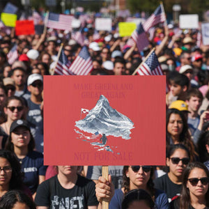 But Why Penguin Protest Sign Trump Nihilist Penguin Minimal Political Meme TS14 Horizontal 18" × 24" Red Print Your Wear
