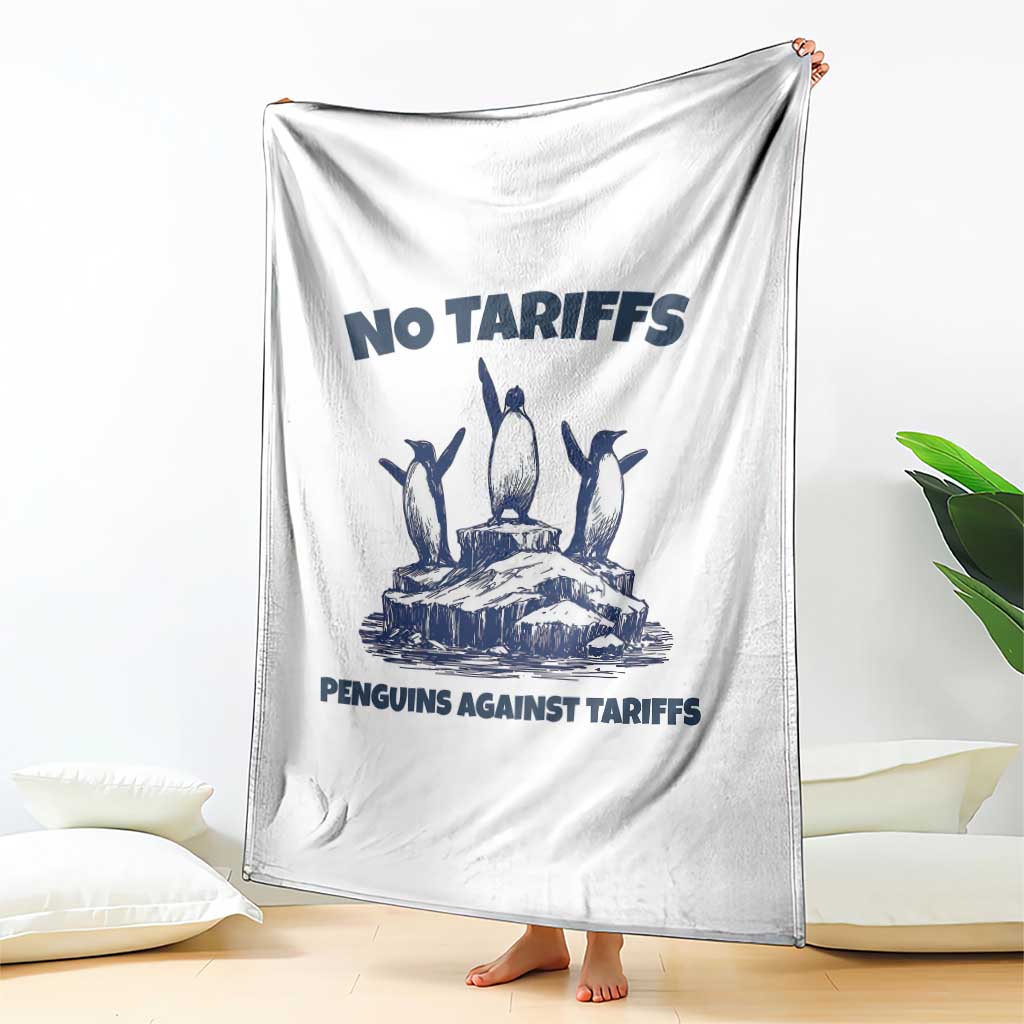 Penguins Against Tariffs Throw Blanket Resist Protest FDT Political TS14 Print Your Wear