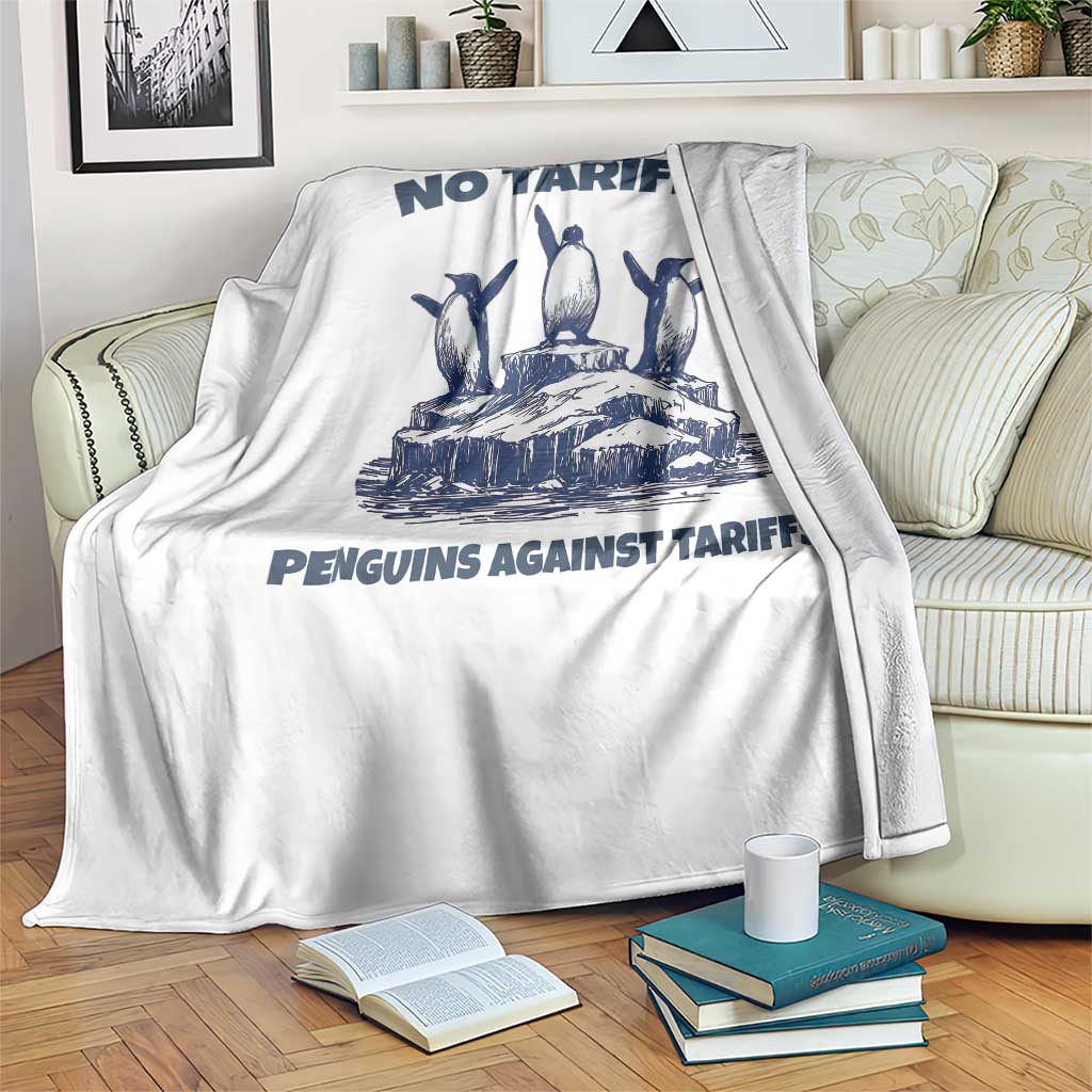 Penguins Against Tariffs Throw Blanket Resist Protest FDT Political TS14 Print Your Wear