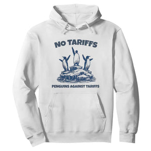 Penguins Against Tariffs Hoodie Resist Protest FDT Political TS14 White Print Your Wear