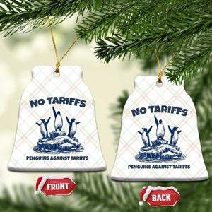 Penguins Against Tariffs Ceramic Ornament Resist Protest FDT Political TS14 Print Your Wear