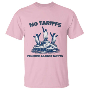 Penguins Against Tariffs T Shirt Resist Protest FDT Political TS14 Light Pink Print Your Wear