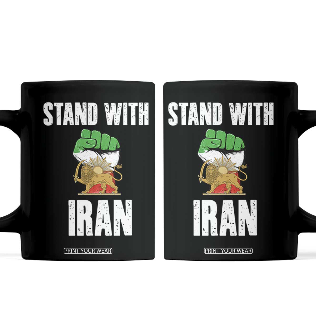 Free Iran Support Iranian MIGA Coffee Mug Stand With Iran TS14 Black Print Your Wear