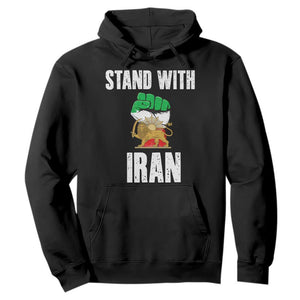 Free Iran Support Iranian MIGA Hoodie Stand With Iran TS14 Black Print Your Wear