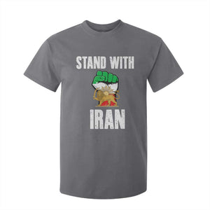 Free Iran Support Iranian MIGA T Shirt For Kid Stand With Iran TS14 Charcoal Print Your Wear