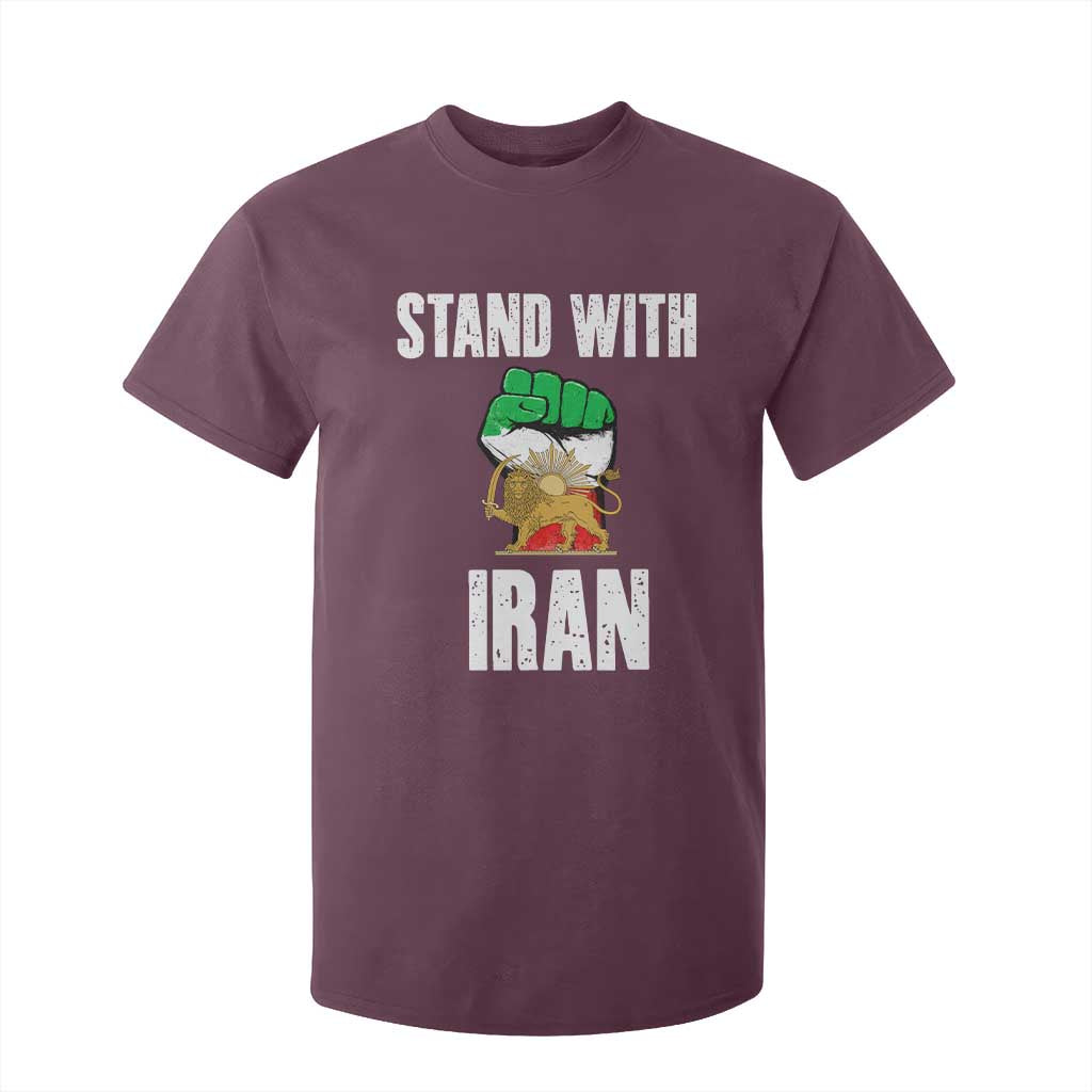 Free Iran Support Iranian MIGA T Shirt For Kid Stand With Iran TS14 Maroon Print Your Wear