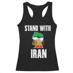 Free Iran Support Iranian MIGA Racerback Tank Top Stand With Iran TS14 Black Print Your Wear
