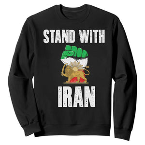 Free Iran Support Iranian MIGA Sweatshirt Stand With Iran TS14 Black Print Your Wear