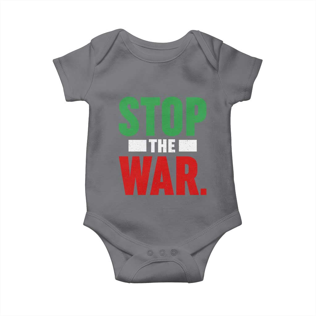 Free Iran Support Iranian MIGA Baby Onesie Stop The War TS14 Charcoal Print Your Wear
