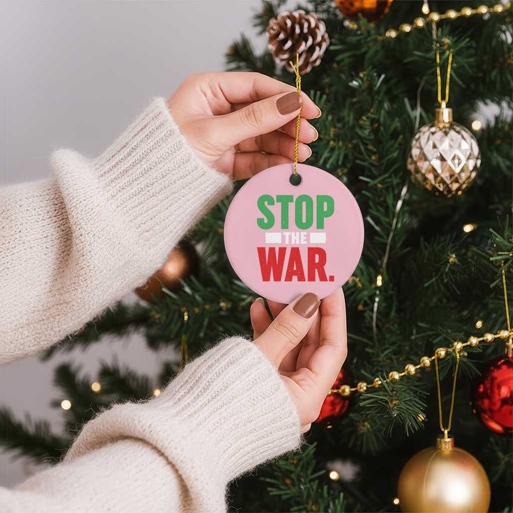 Free Iran Support Iranian MIGA Ceramic Ornament Stop The War TS14 1pc Light Pink Print Your Wear