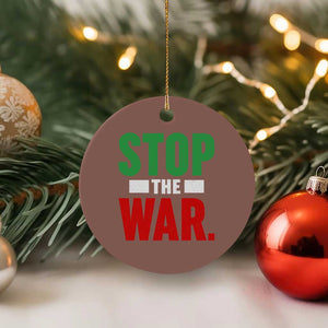 Free Iran Support Iranian MIGA Ceramic Ornament Stop The War TS14 1pc Mocha Print Your Wear