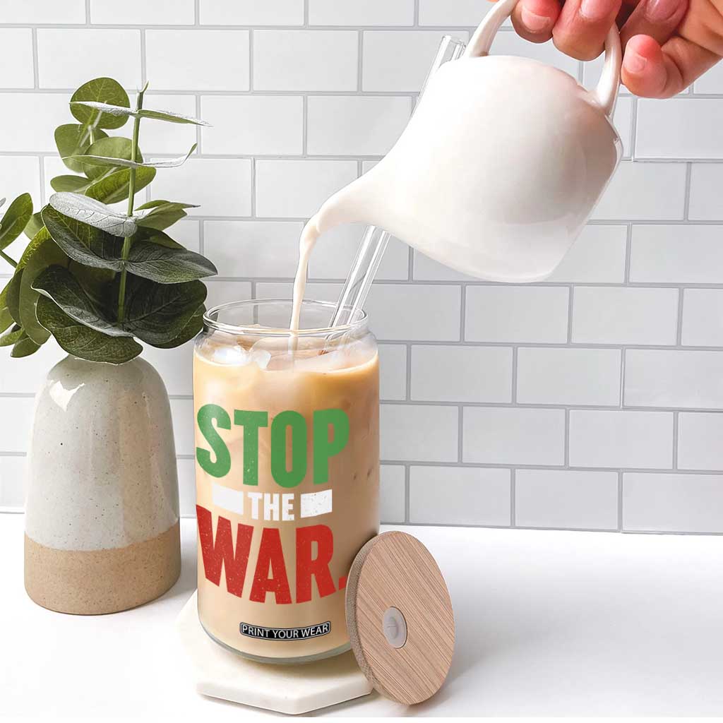 Free Iran Support Iranian MIGA Glass Can Stop The War TS14 Print Your Wear