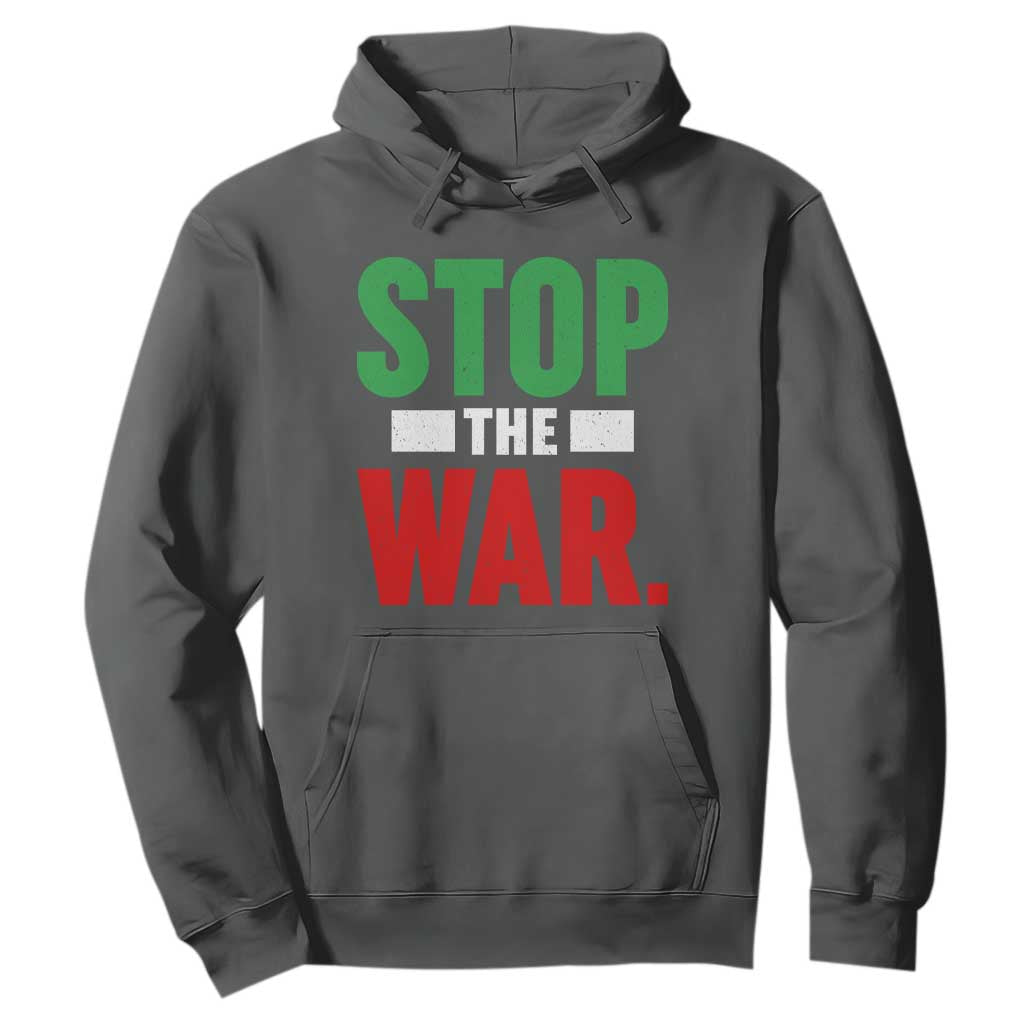 Free Iran Support Iranian MIGA Hoodie Stop The War TS14 Dark Heather Print Your Wear