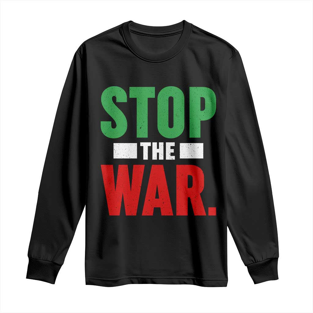 Free Iran Support Iranian MIGA Long Sleeve Shirt Stop The War TS14 Black Print Your Wear