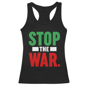 Free Iran Support Iranian MIGA Racerback Tank Top Stop The War TS14 Black Print Your Wear