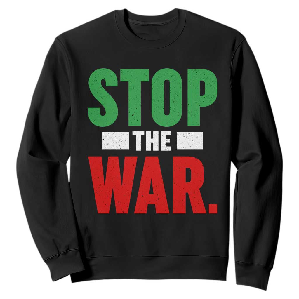 Free Iran Support Iranian MIGA Sweatshirt Stop The War TS14 Black Print Your Wear