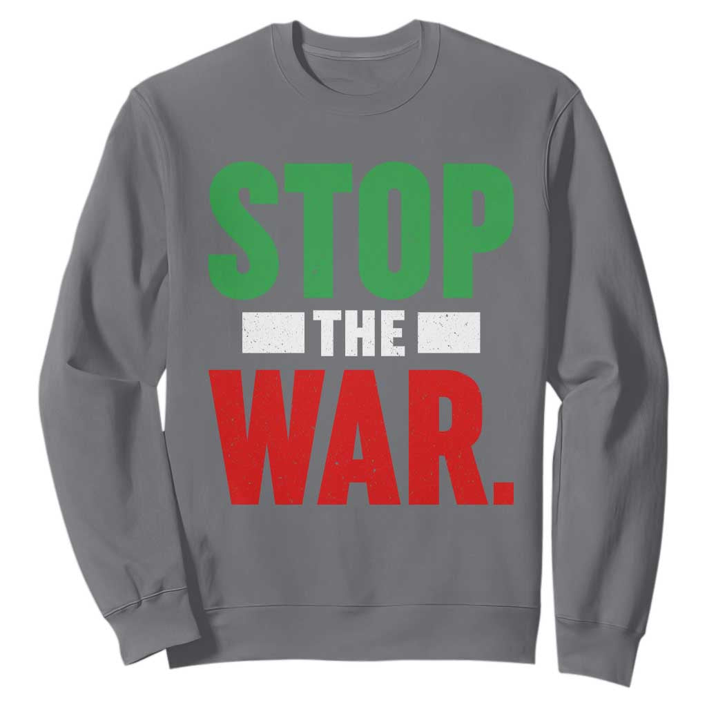 Free Iran Support Iranian MIGA Sweatshirt Stop The War TS14 Charcoal Print Your Wear