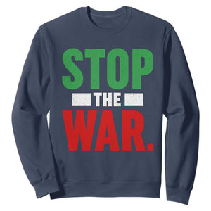 Free Iran Support Iranian MIGA Sweatshirt Stop The War TS14 Navy Print Your Wear