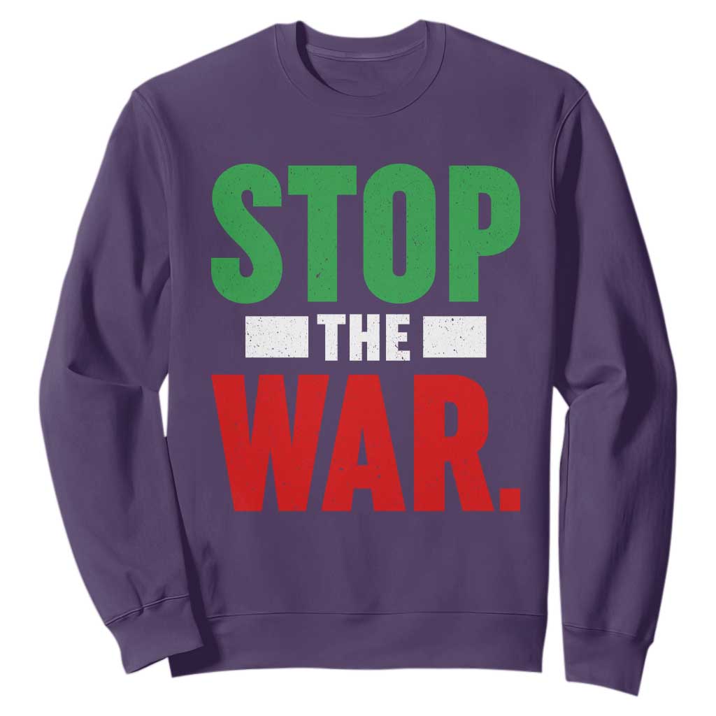 Free Iran Support Iranian MIGA Sweatshirt Stop The War TS14 Purple Print Your Wear