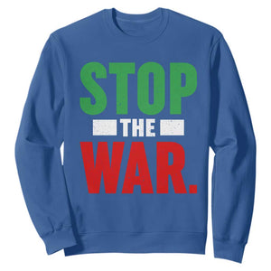 Free Iran Support Iranian MIGA Sweatshirt Stop The War TS14 Royal Blue Print Your Wear