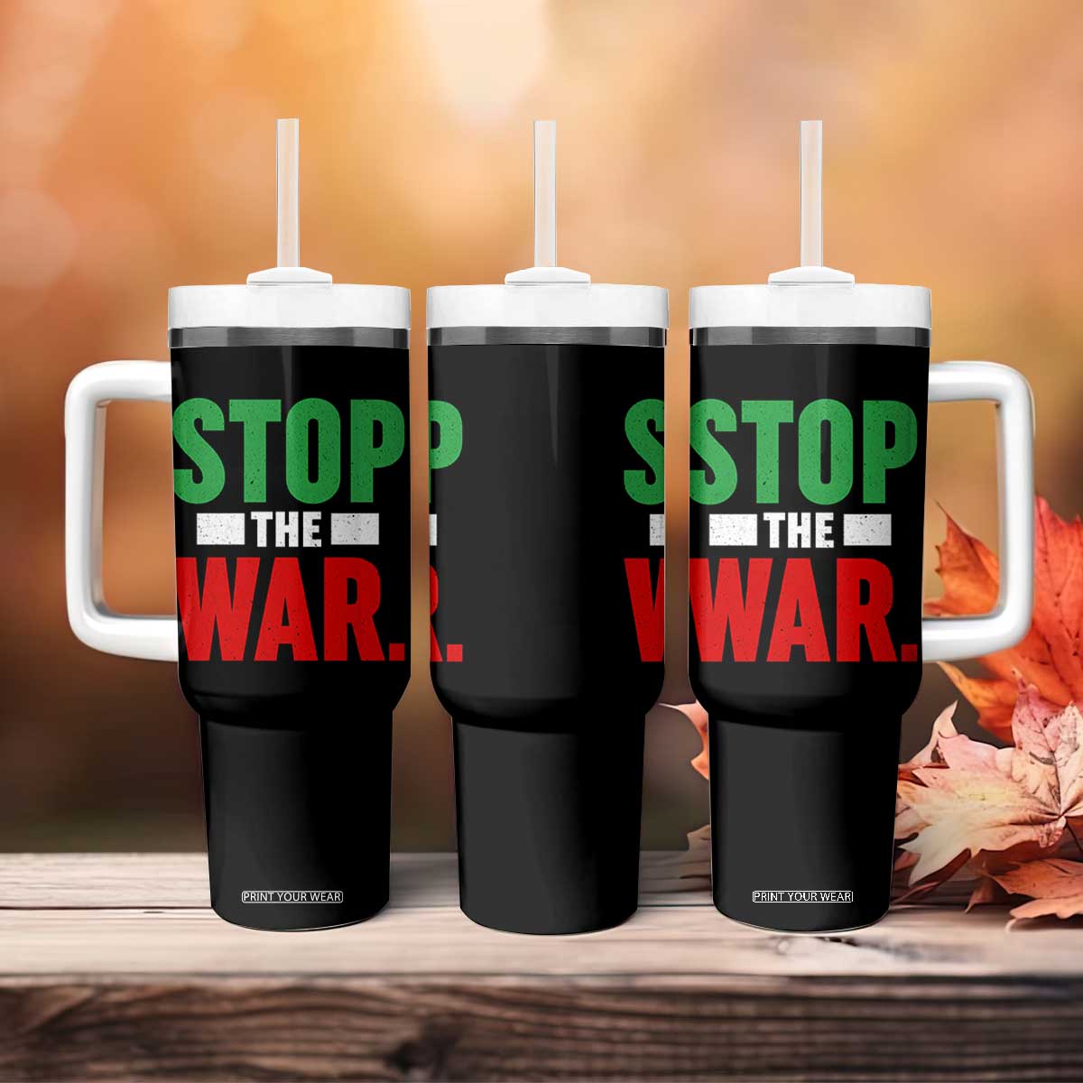 Free Iran Support Iranian MIGA Tumbler With Handle Stop The War TS14 Print Your Wear