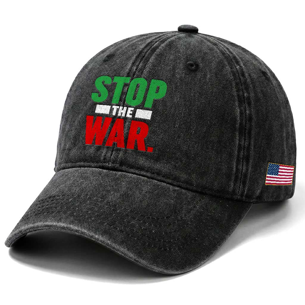 Free Iran Support Iranian MIGA Washed Cotton Baseball Cap Stop The War TS14 Print Your Wear