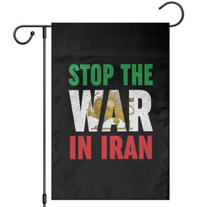 Free Iran Support Iranian MIGA Garden Flag Stop The War In Iran TS14 Black Print Your Wear