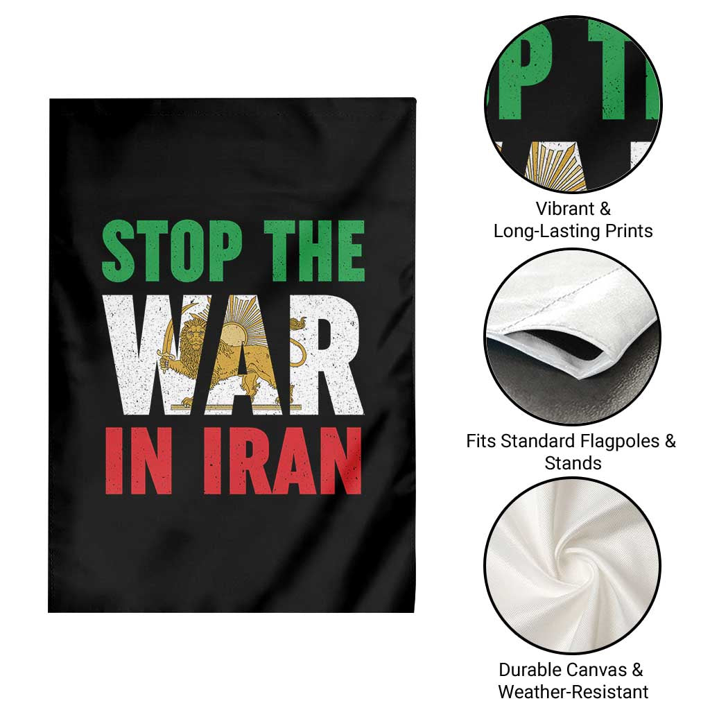 Free Iran Support Iranian MIGA Garden Flag Stop The War In Iran TS14 Print Your Wear